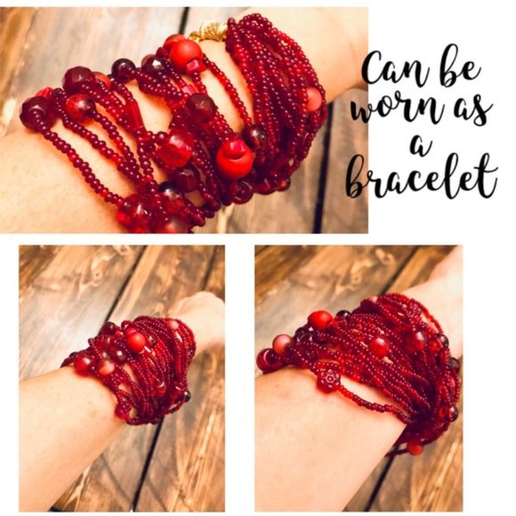 BoHo Convertible Handmade Beaded Necklace/Bracelet - Picture 4 of 4